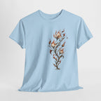 Burning Floral Engraving T-Shirt