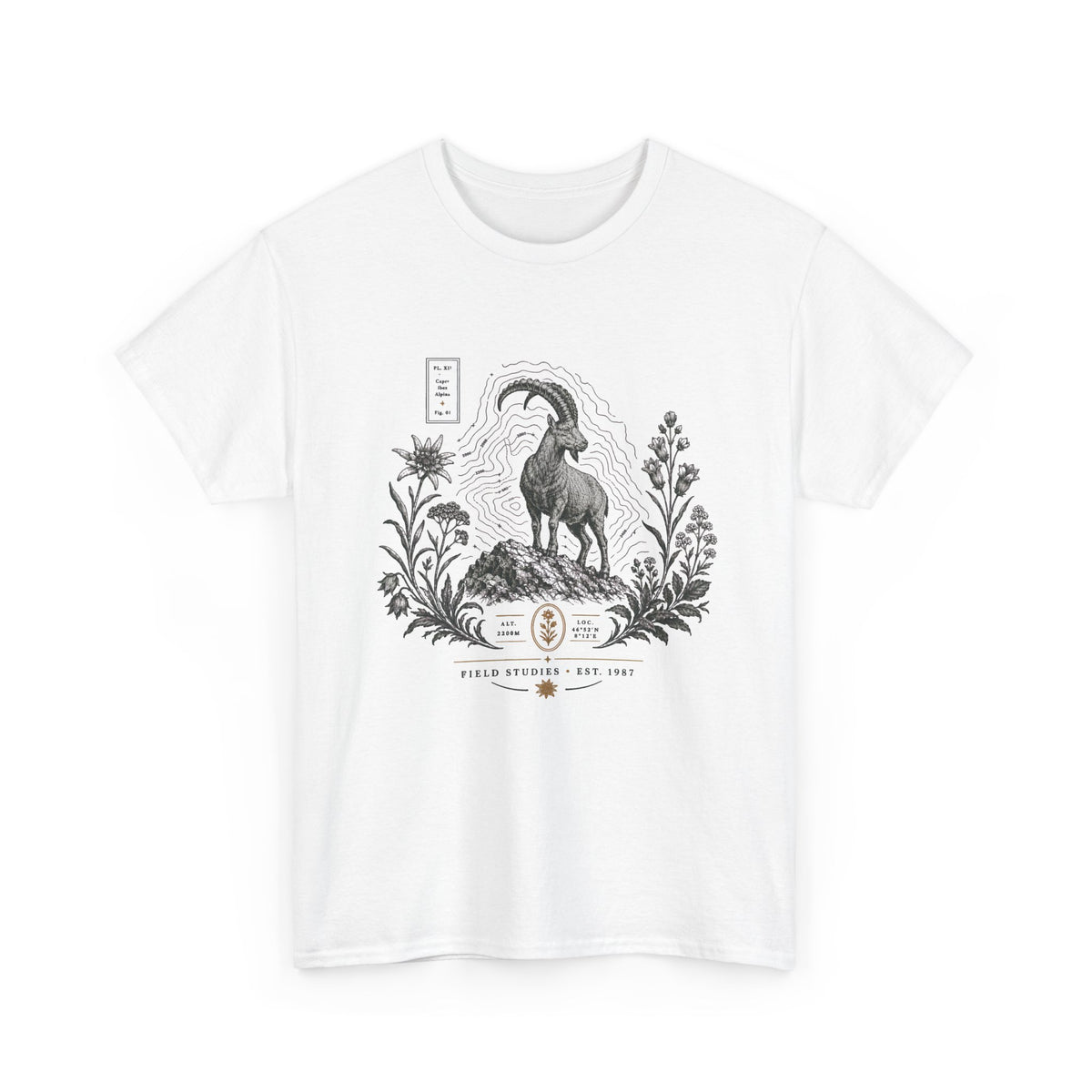 Vintage Alpine Ibex Field Studies Emblem T-Shirt
