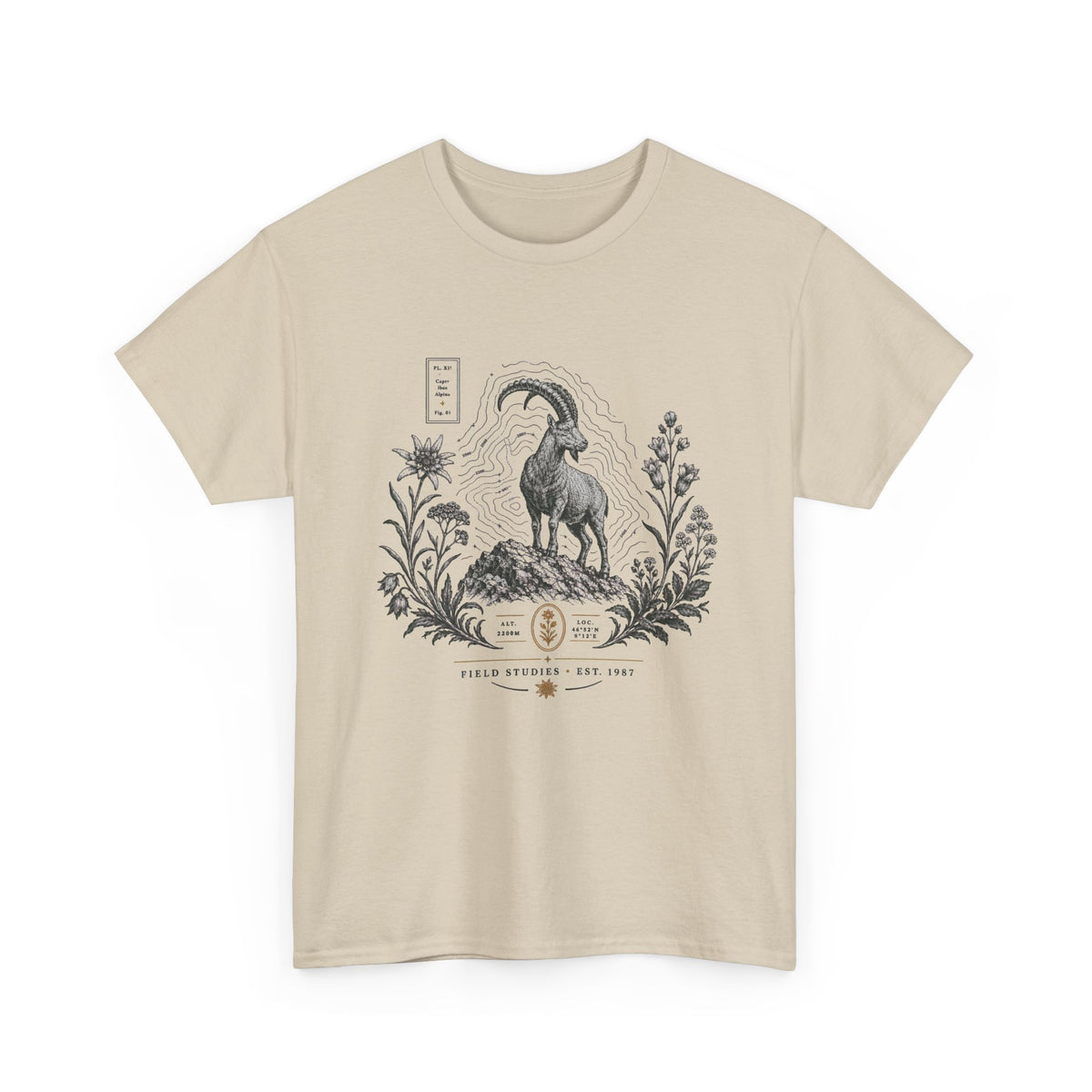 Vintage Alpine Ibex Field Studies Emblem T-Shirt