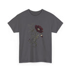 Vintage Burgundy Botanical Engraving T-Shirt