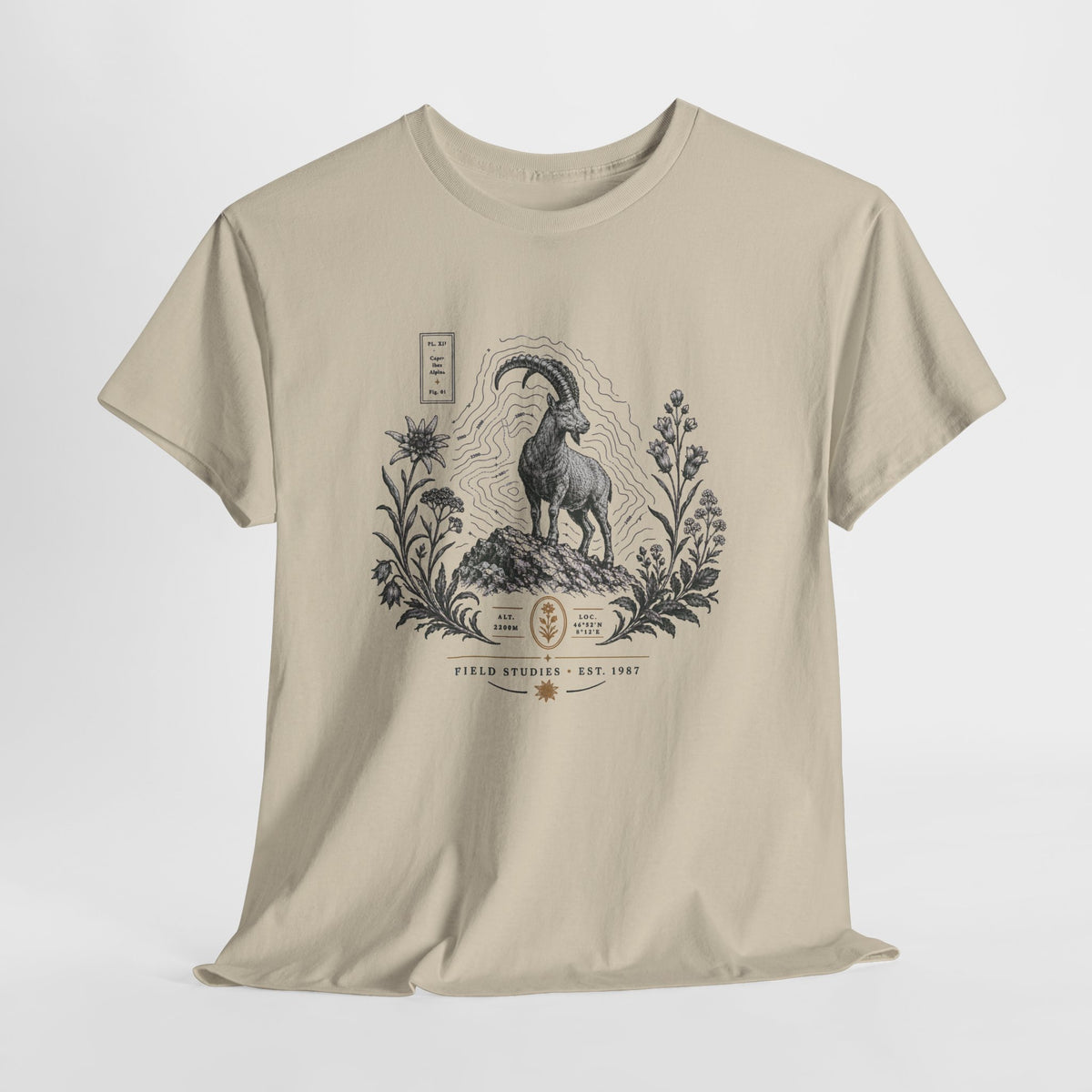 Vintage Alpine Ibex Field Studies Emblem T-Shirt
