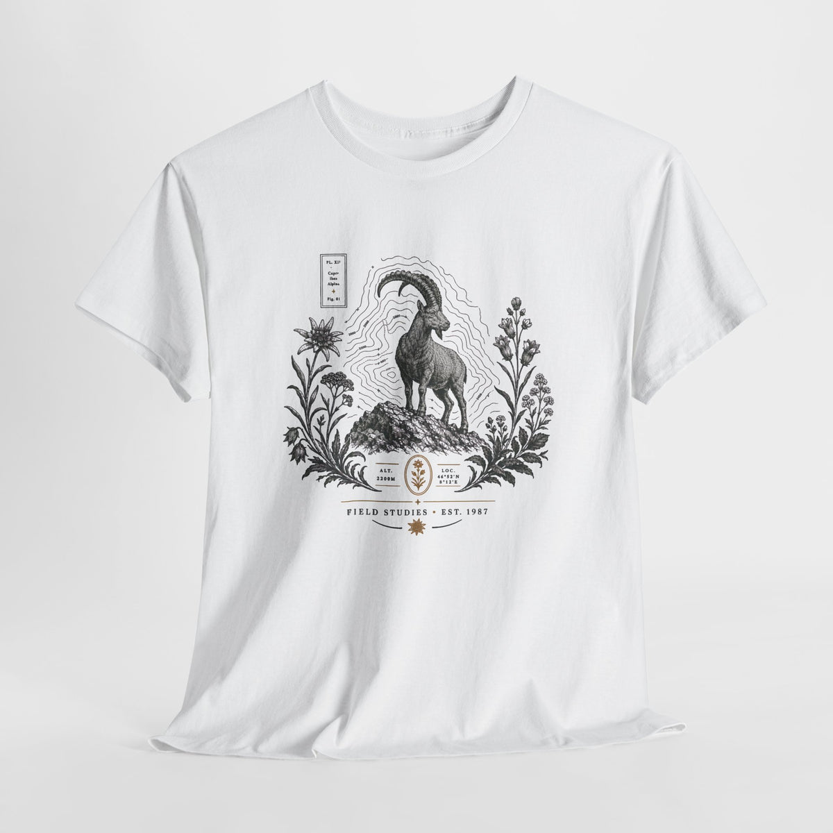 Vintage Alpine Ibex Field Studies Emblem T-Shirt
