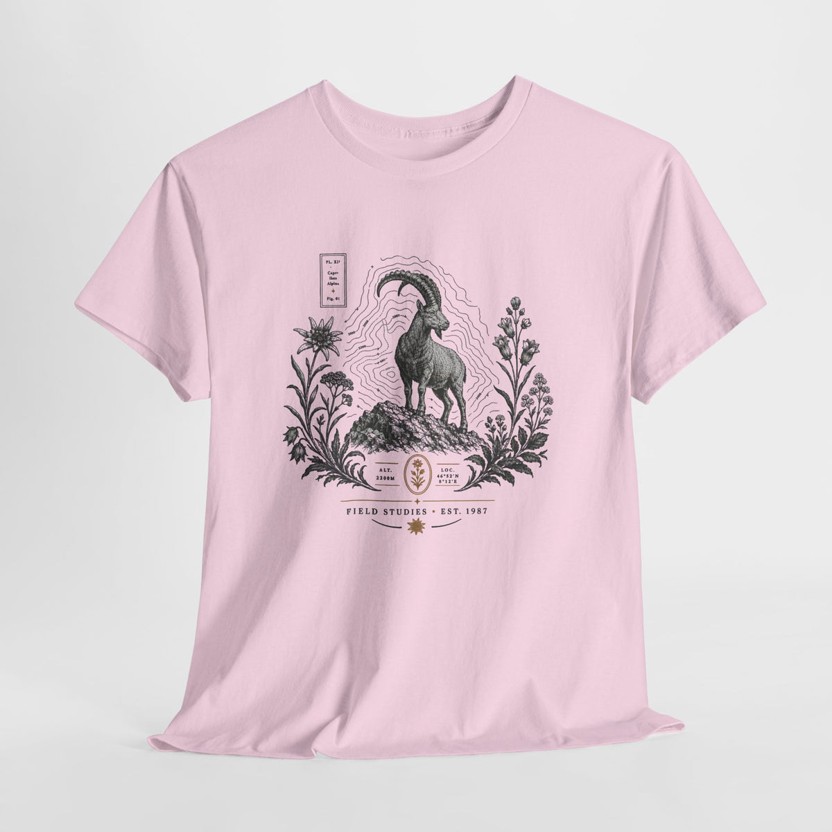Vintage Alpine Ibex Field Studies Emblem T-Shirt