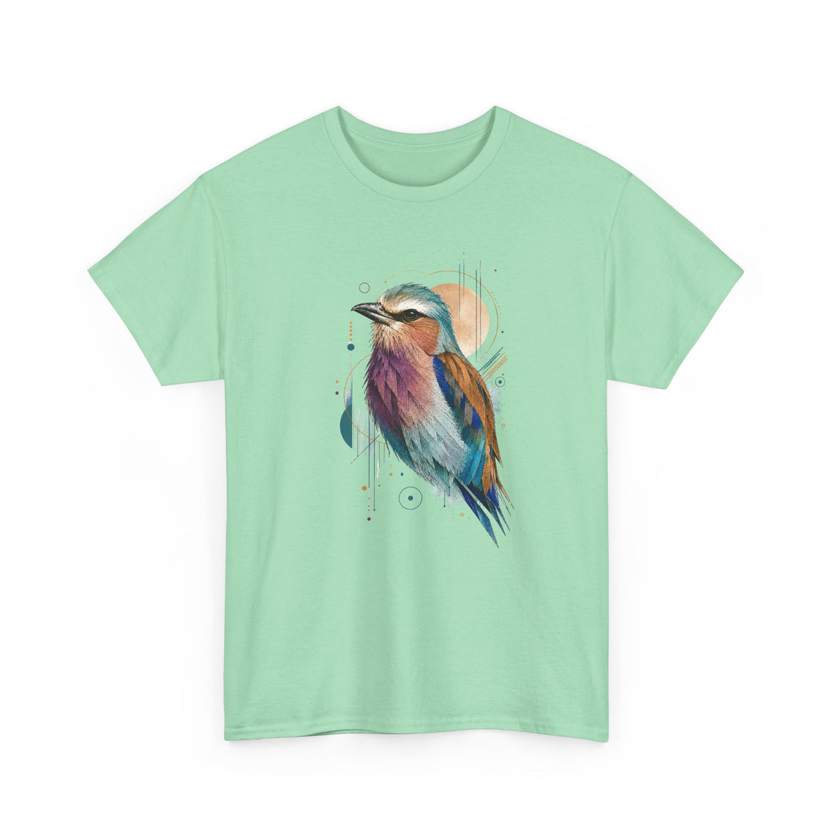 Vibrant Geometric Bird Portrait T-Shirt