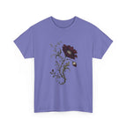 Vintage Burgundy Botanical Engraving T-Shirt
