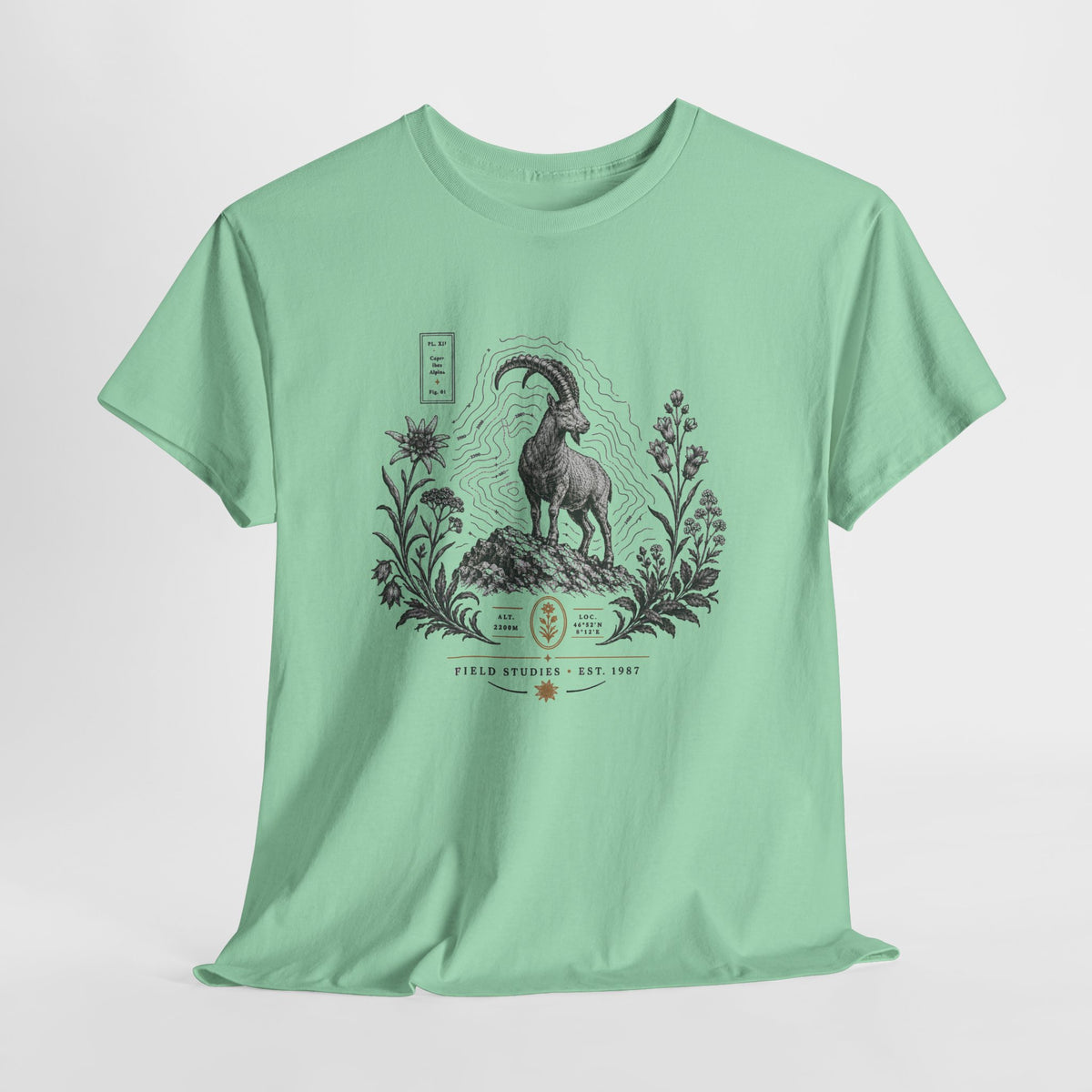 Vintage Alpine Ibex Field Studies Emblem T-Shirt