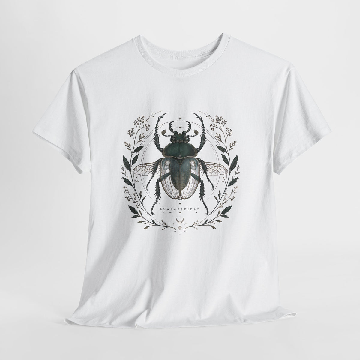 Scarab Botanical Emblem T-Shirt