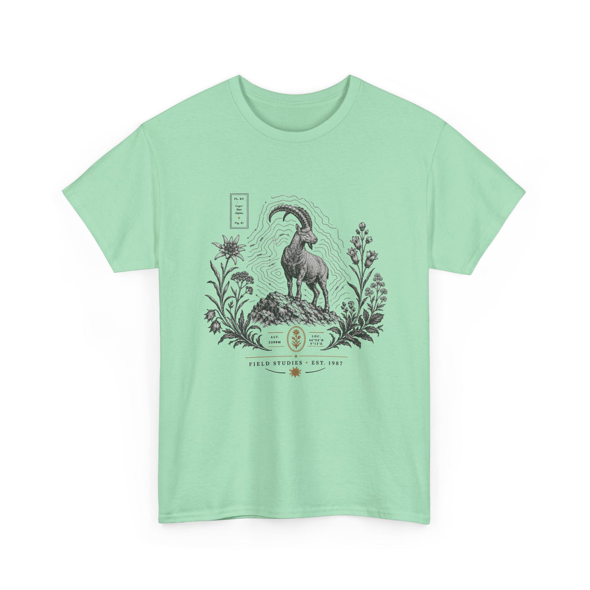 Vintage Alpine Ibex Field Studies Emblem T-Shirt