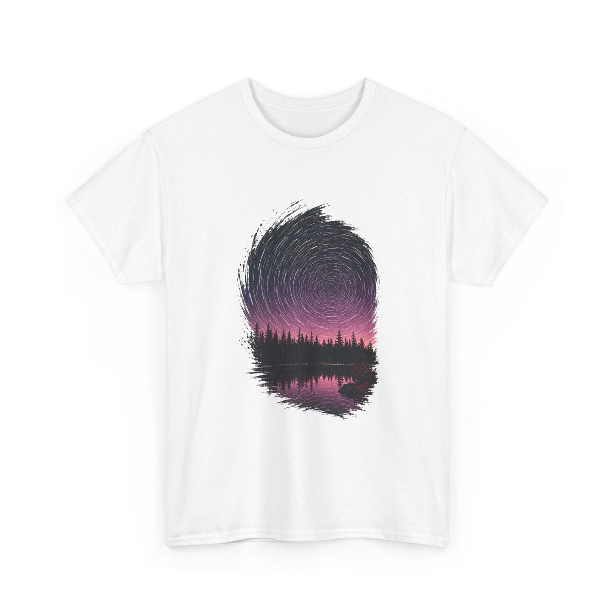 Cosmic Vortex Over a Pine Lake T-Shirt