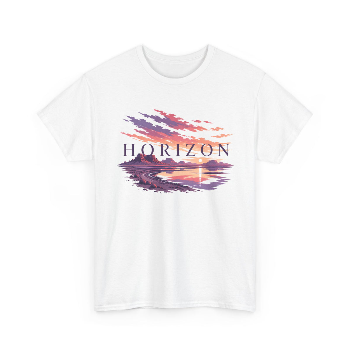 Watercolour Horizon at Sunset T-Shirt