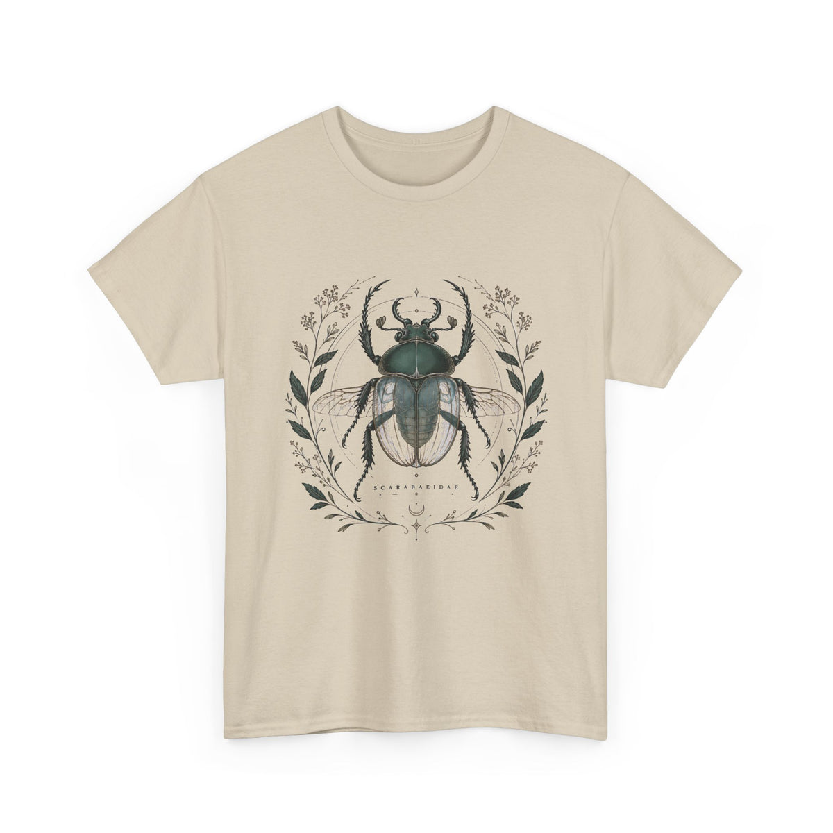 Scarab Botanical Emblem T-Shirt
