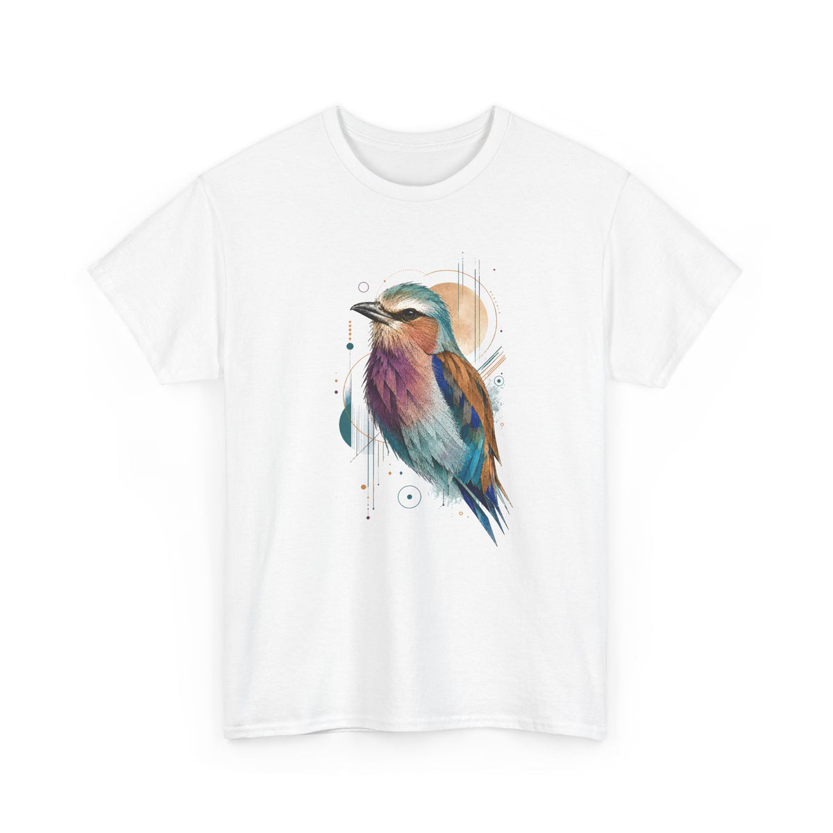 Vibrant Geometric Bird Portrait T-Shirt