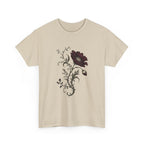 Vintage Burgundy Botanical Engraving T-Shirt