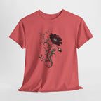 Vintage Burgundy Botanical Engraving T-Shirt