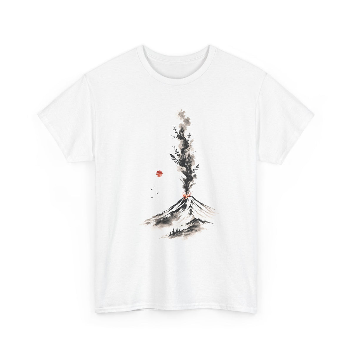 Volcano Beneath a Red Sun T-Shirt