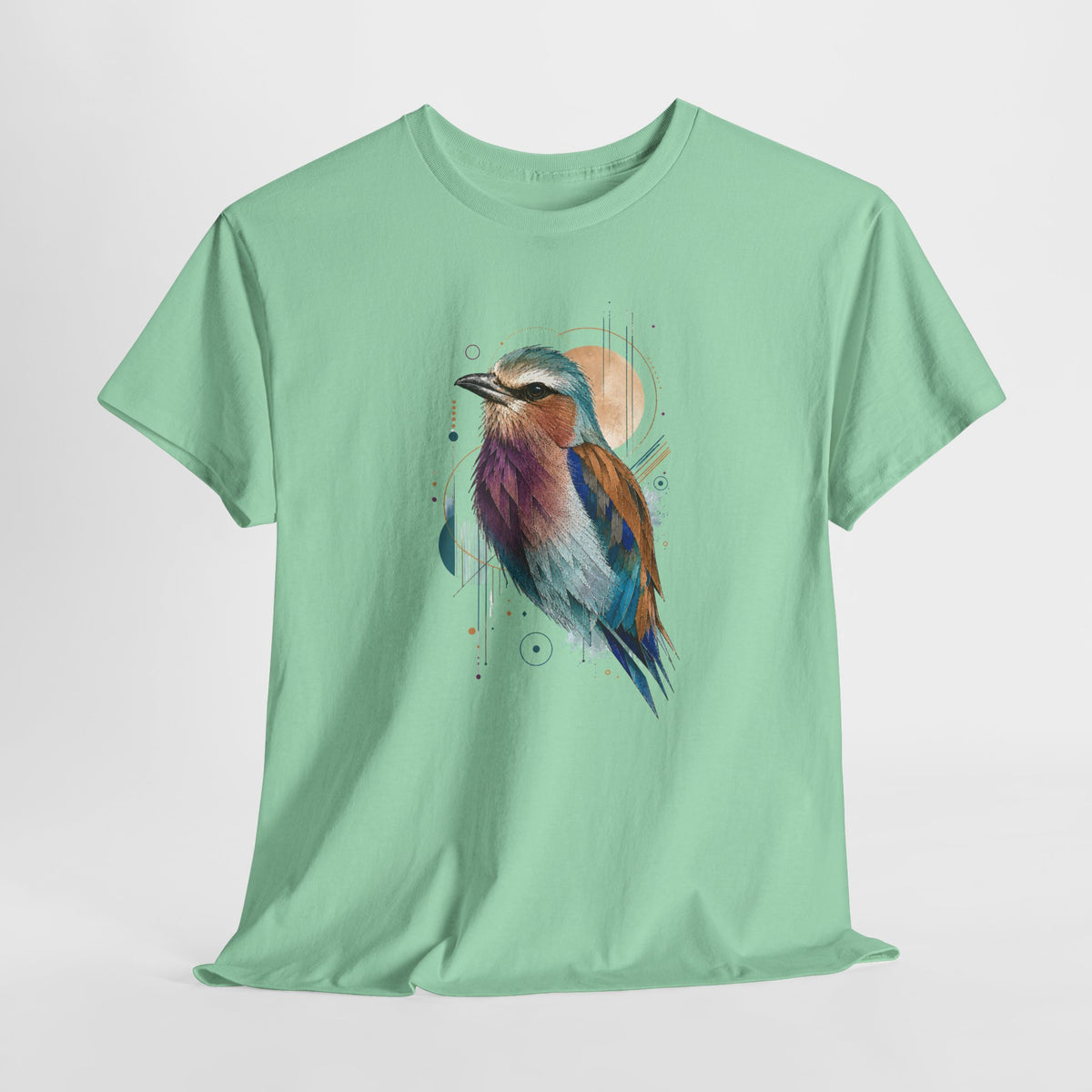 Vibrant Geometric Bird Portrait T-Shirt