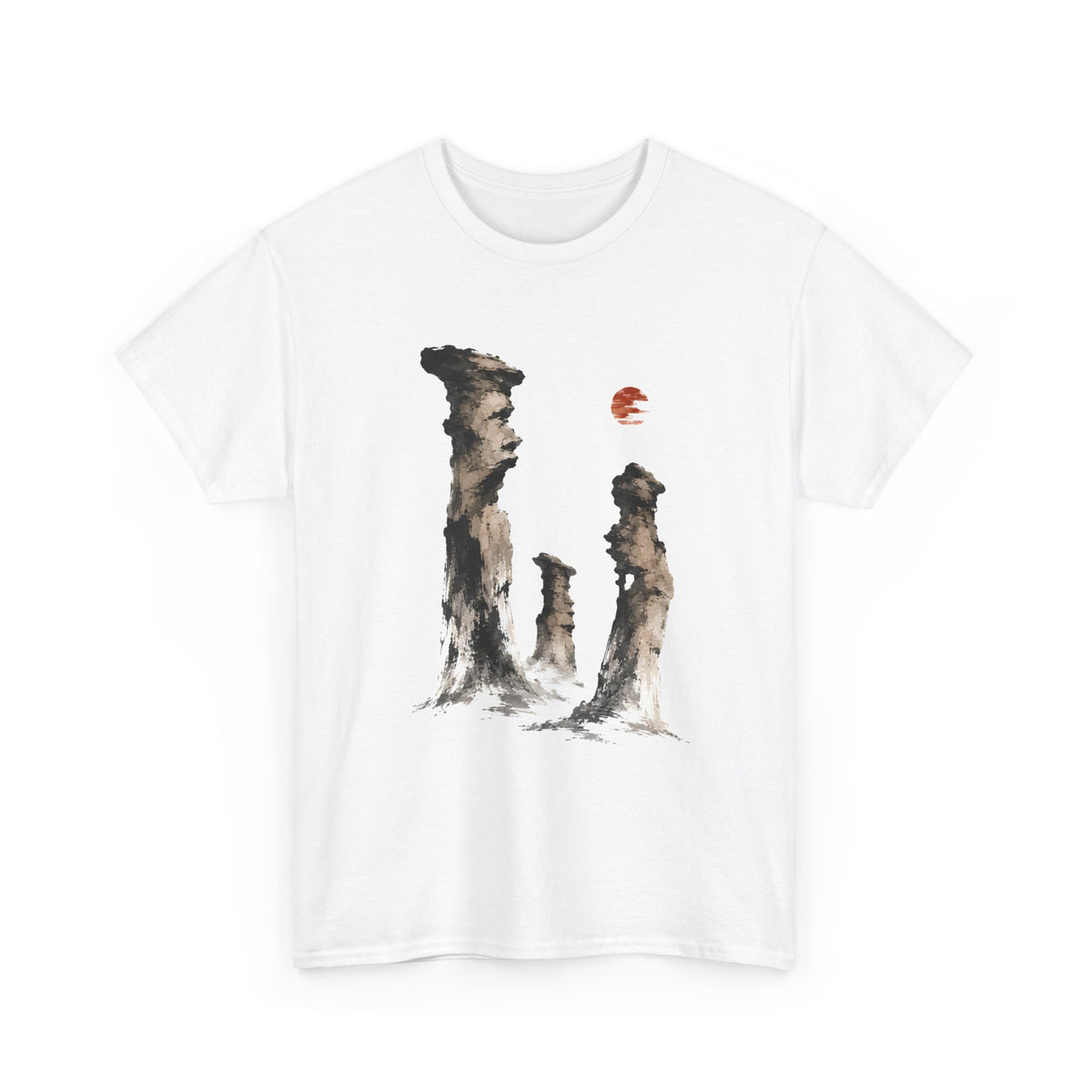 Ink-Wash Hoodoo Landscape T-Shirt