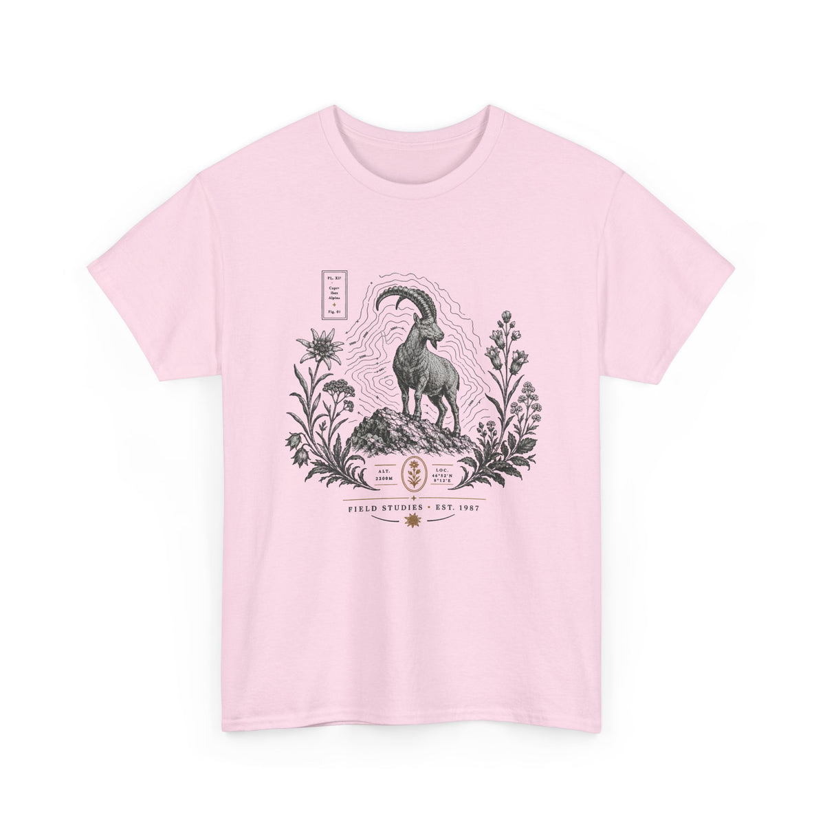 Vintage Alpine Ibex Field Studies Emblem T-Shirt
