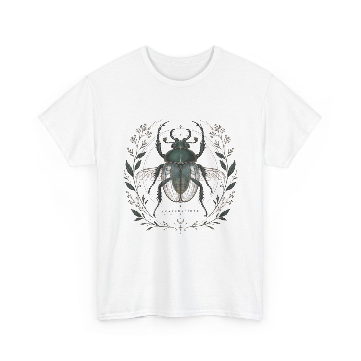 Scarab Botanical Emblem T-Shirt