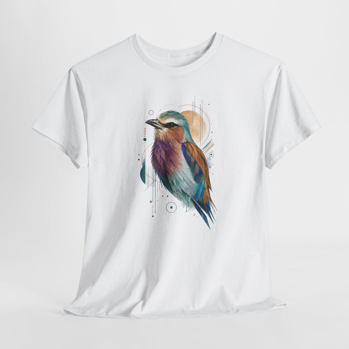 Vibrant Geometric Bird Portrait T-Shirt